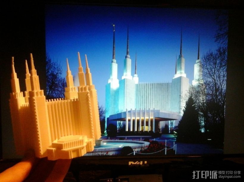 华盛顿寺庙 3D打印模型渲染图