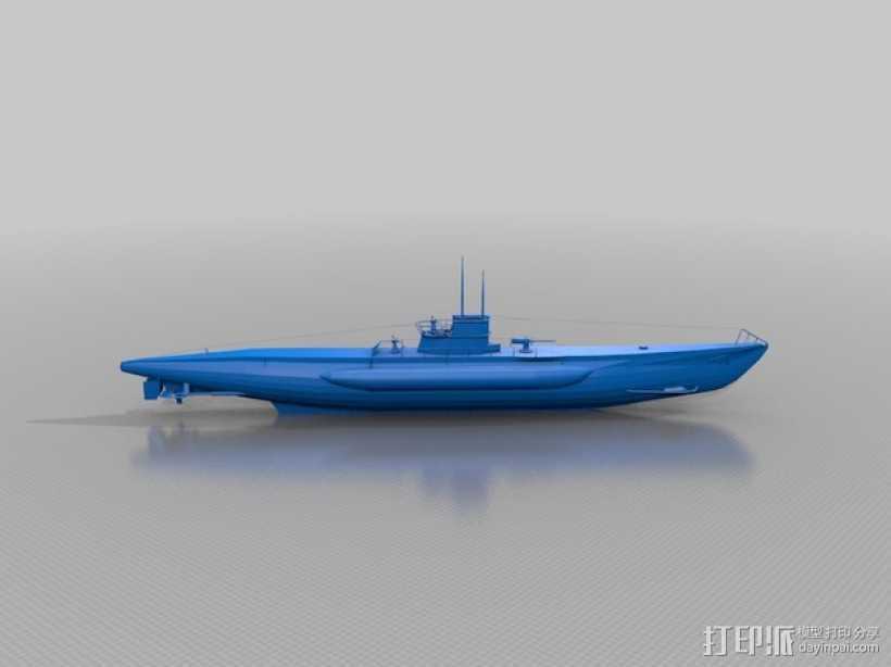 潜水艇 3D打印模型渲染图