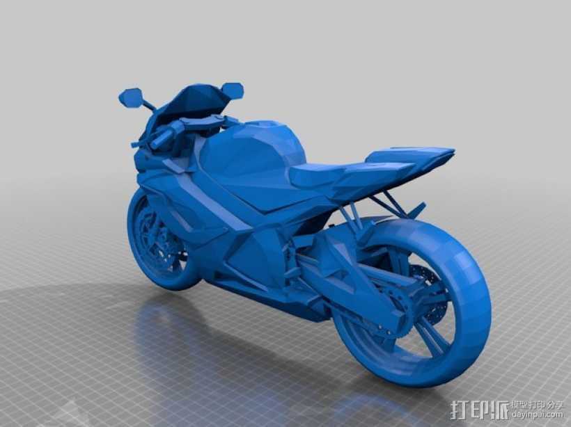 Suzuki GSX-R 750铃木摩托车 3D打印模型渲染图