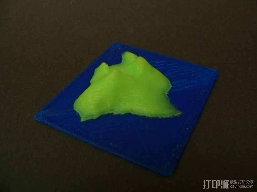 夏威夷岛地形模型 3D打印模型渲染图