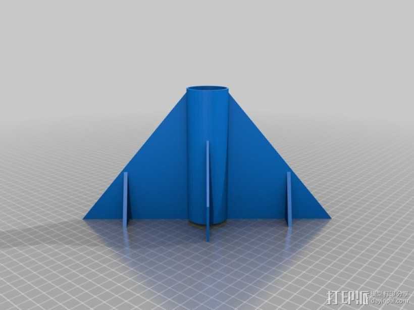 火箭底部 火箭鳍 3D打印模型渲染图