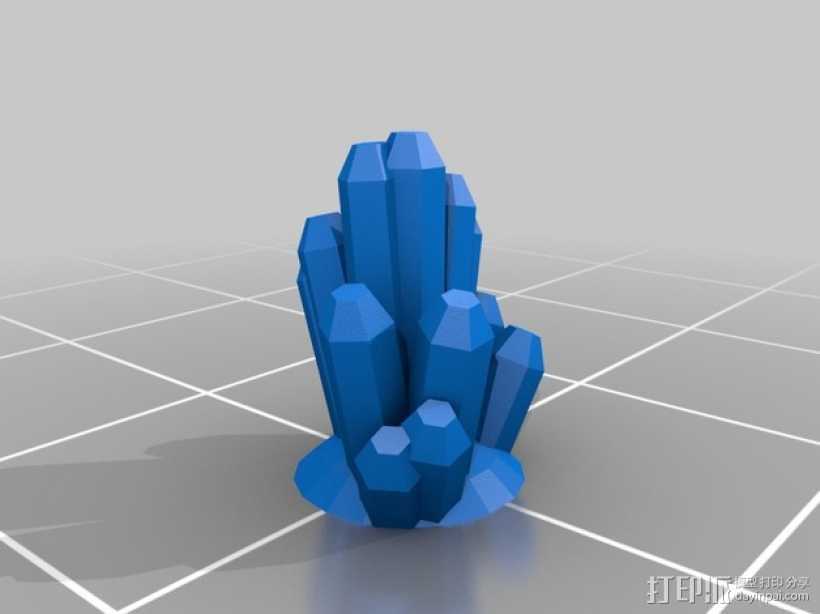 水晶 3D打印模型渲染图