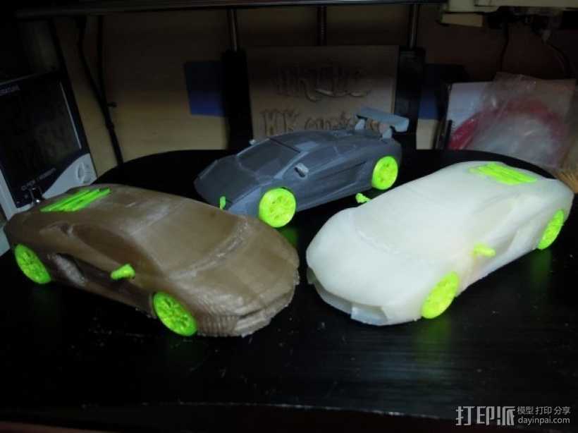 Lamborghini Aventador兰博基尼跑车 3D打印模型渲染图