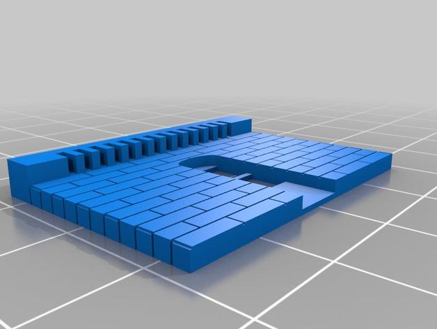 墙壁模型 3D打印模型渲染图