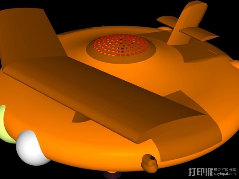 混合动力无人机 3D打印模型渲染图