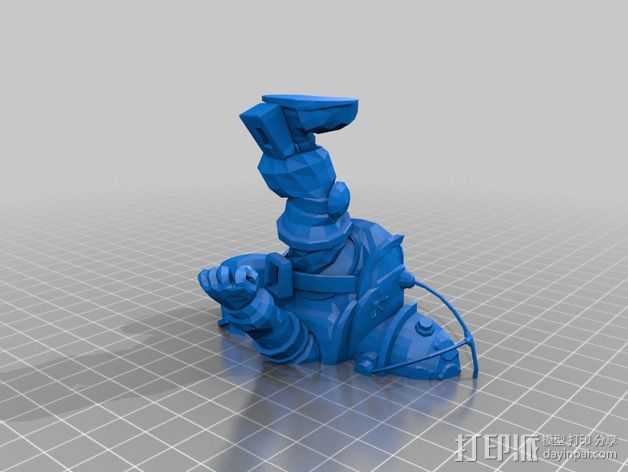 Big Daddy机械模型 3D打印模型渲染图