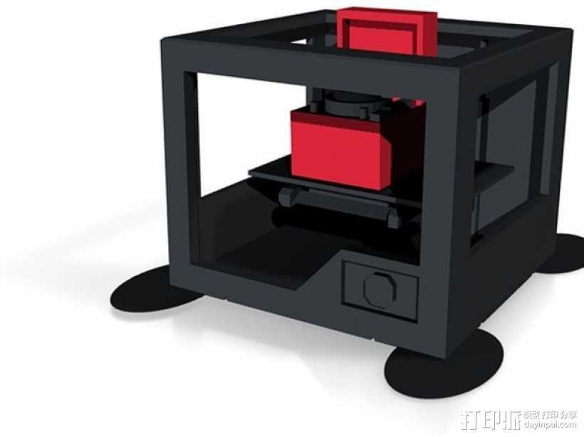唱片机 3D打印模型渲染图