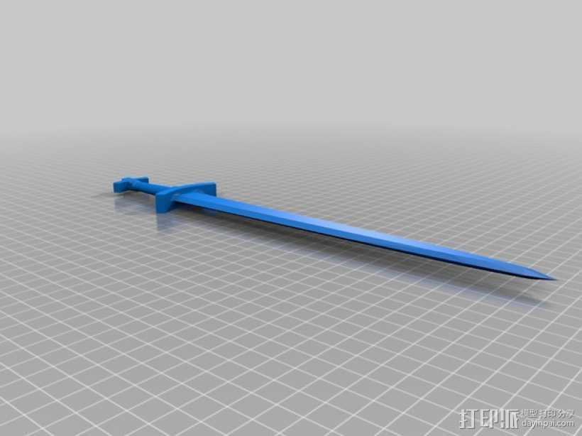 上古卷轴铁剑 3D打印模型渲染图