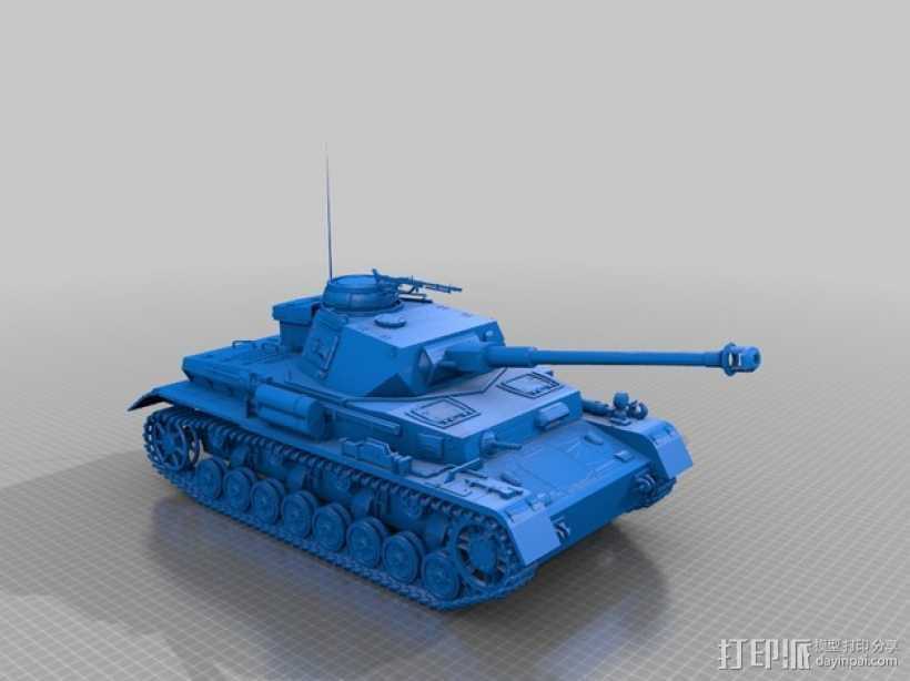 坦克 3D打印模型渲染图