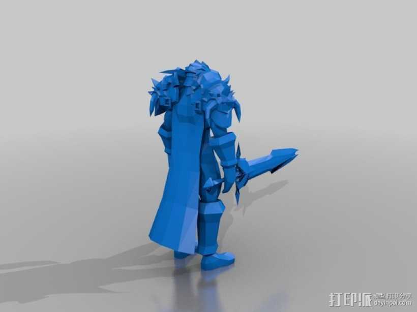 魔兽争霸死亡骑士 3D打印模型渲染图