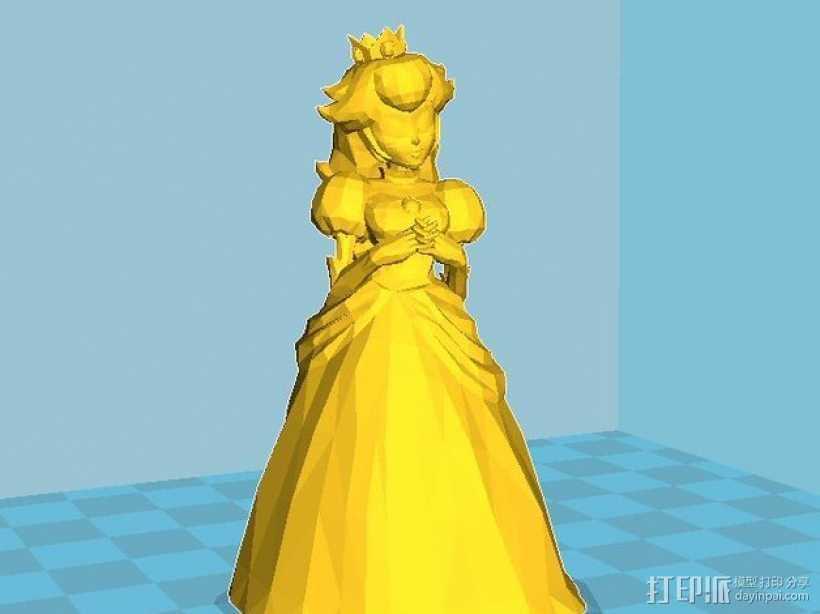 Peach公主 3D打印模型渲染图