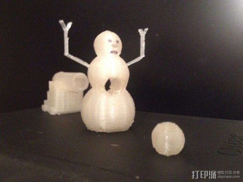 加农炮 雪人 3D打印模型渲染图
