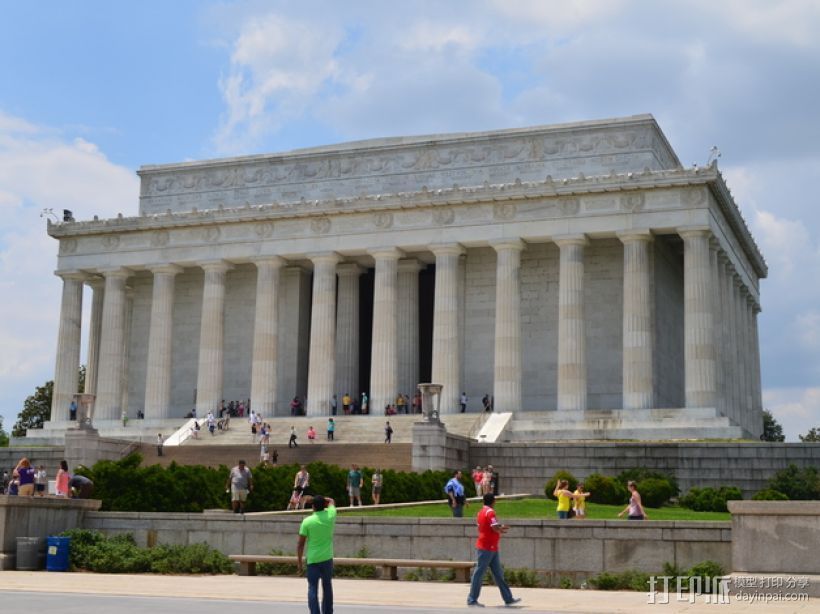 林肯纪念馆 3D打印模型渲染图