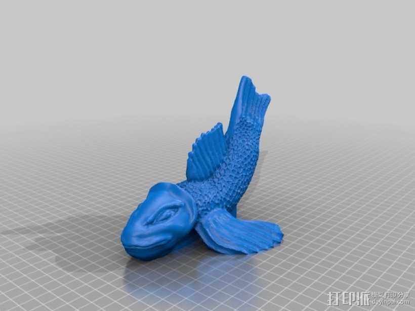 鱼 3D打印模型渲染图