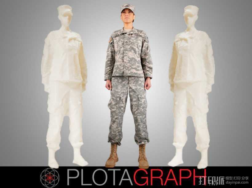 女兵 写实人物 3D打印模型渲染图