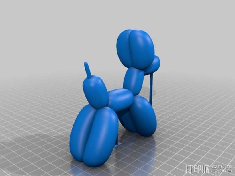 气球小狗 3D打印模型渲染图