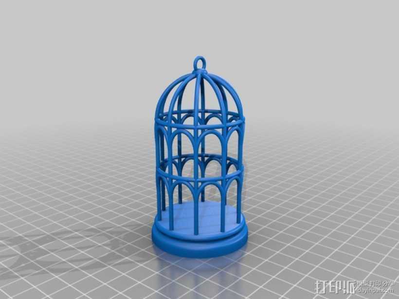 鸟笼 3D打印模型渲染图