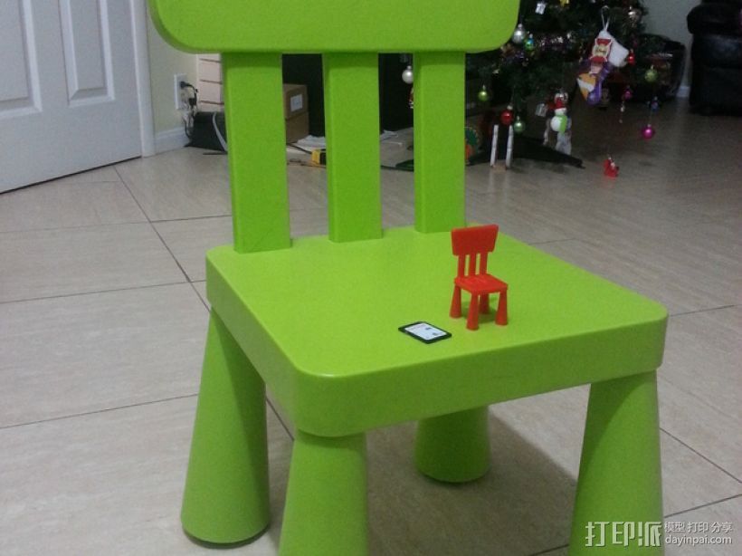 宜家儿童椅 3D打印模型渲染图