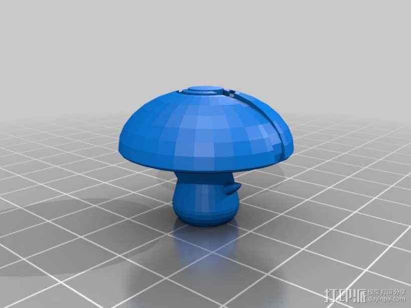 蘑菇孢子 口袋妖怪 3D打印模型渲染图