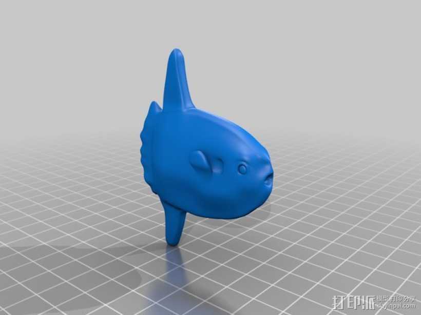 太阳雨 翻车鱼 3D打印模型渲染图
