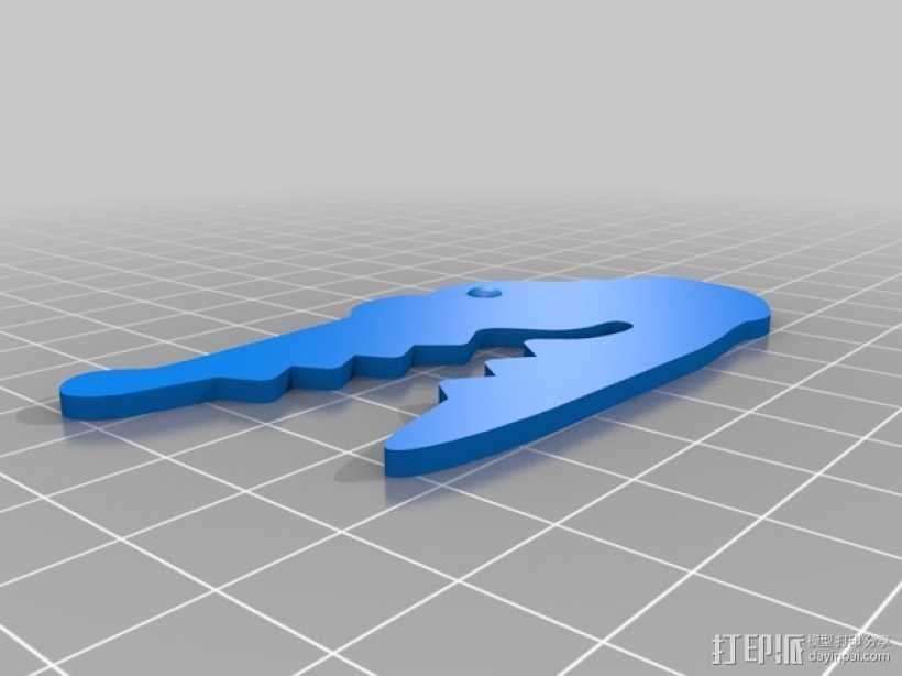 鳄鱼头 3D打印模型渲染图