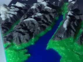 意大利加尔达湖3D地图