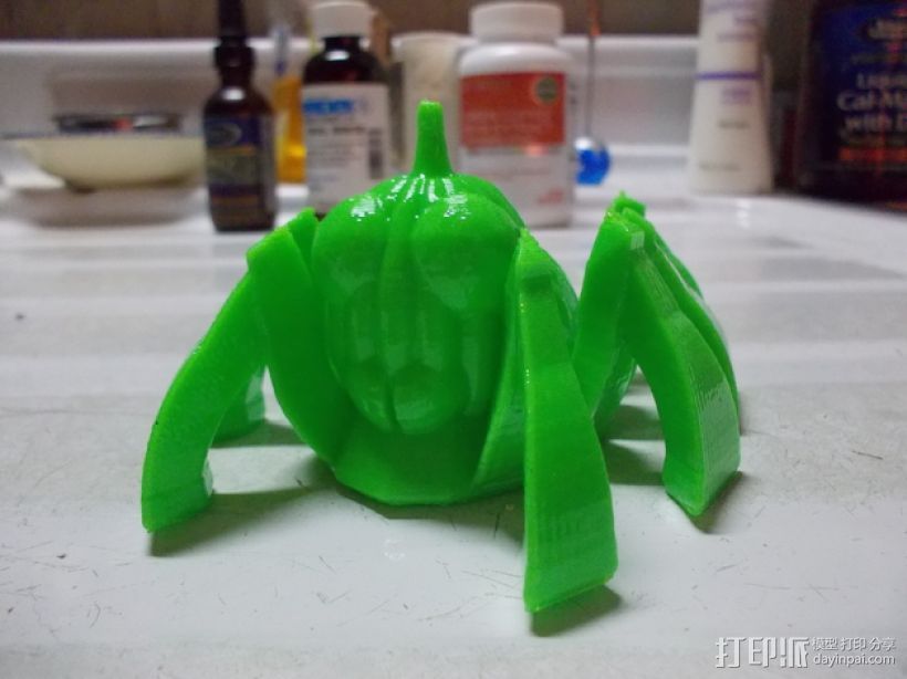 南瓜蜘蛛机器人 3D打印模型渲染图