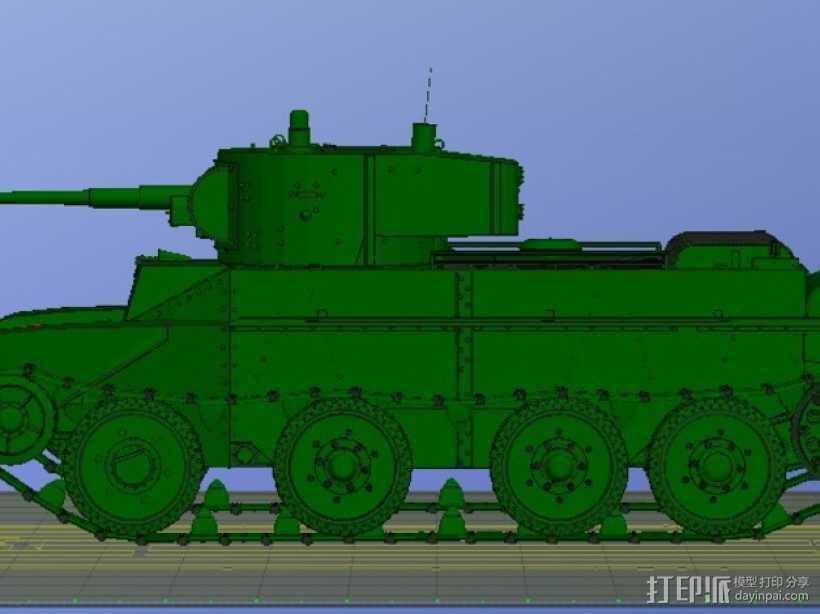 Soviet cavalry BT-2坦克 3D打印模型渲染图