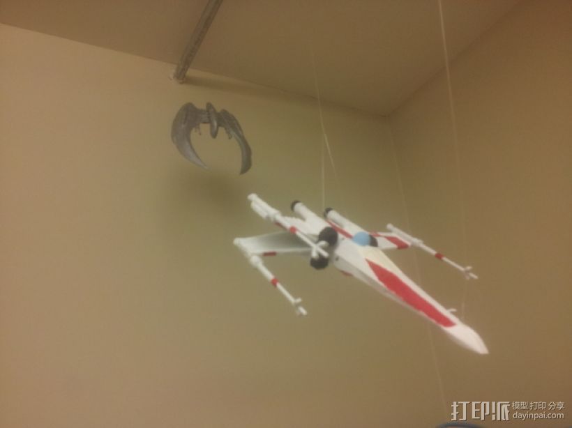 x翼战斗机 3D打印模型渲染图