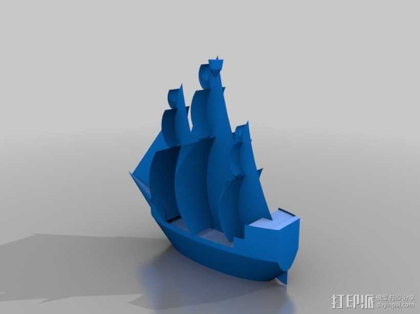 海盗船 帆船 3D打印模型渲染图