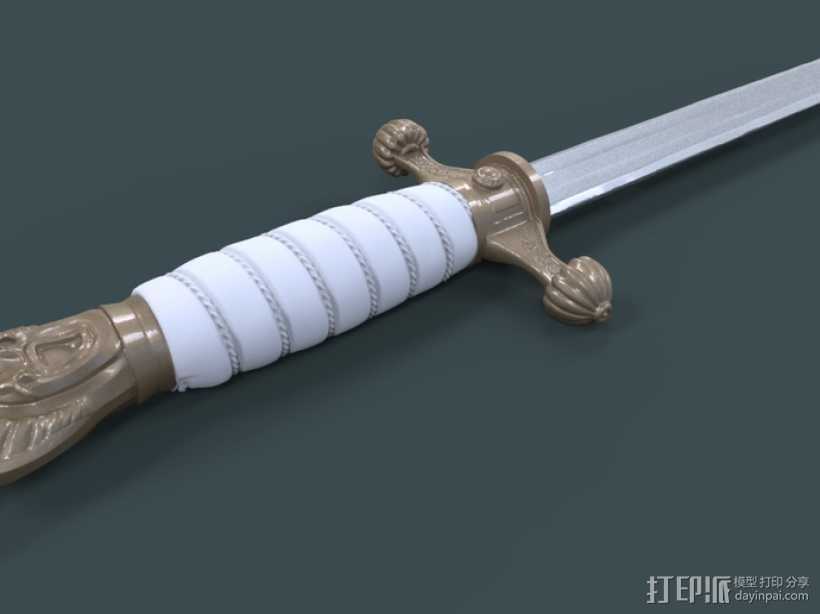 匕首 3D打印模型渲染图