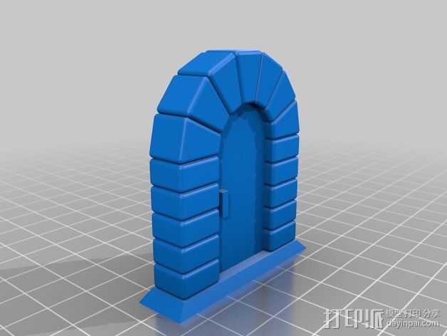 石门 3D打印模型渲染图