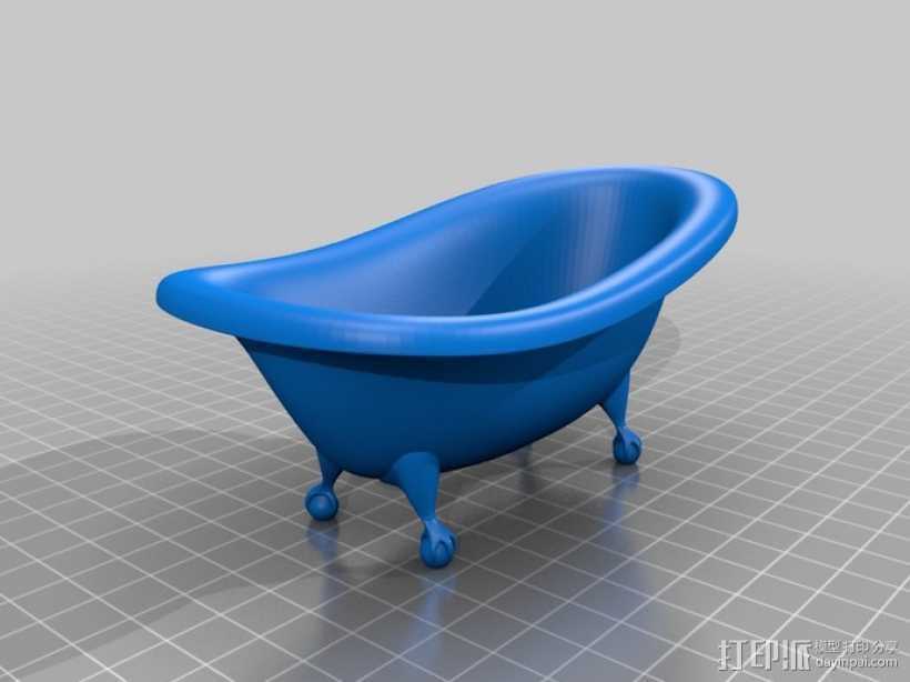 浴缸 3D打印模型渲染图