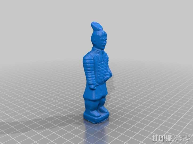 兵马俑 3D打印模型渲染图