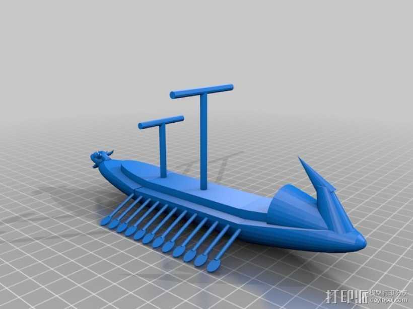 希腊战船Argo II 3D打印模型渲染图