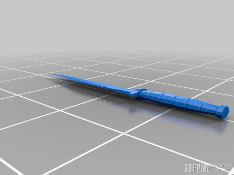 新维加斯匕首 3D打印模型渲染图