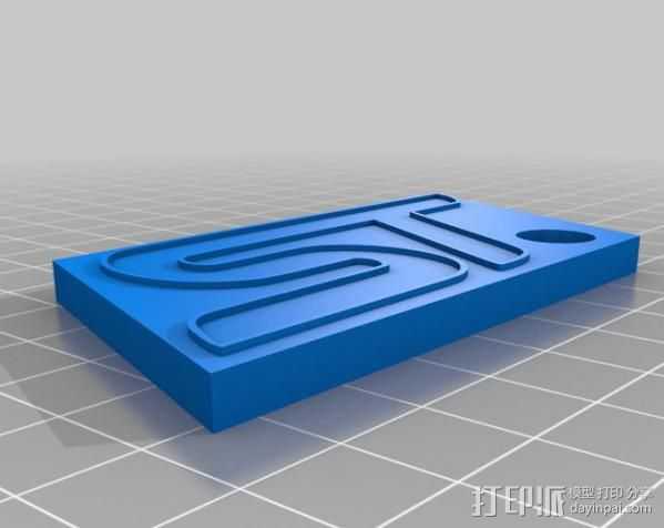 福特福克斯ST汽车标志钥匙扣 3D打印模型渲染图