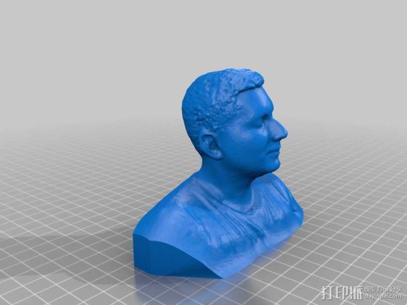 写实人物半身像 3D打印模型渲染图