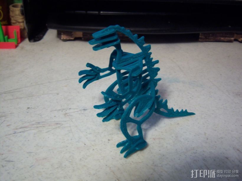 Zilla恐龙 3D打印模型渲染图