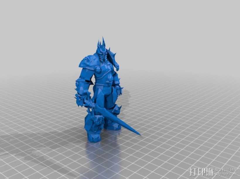 巫妖王 3D打印模型渲染图