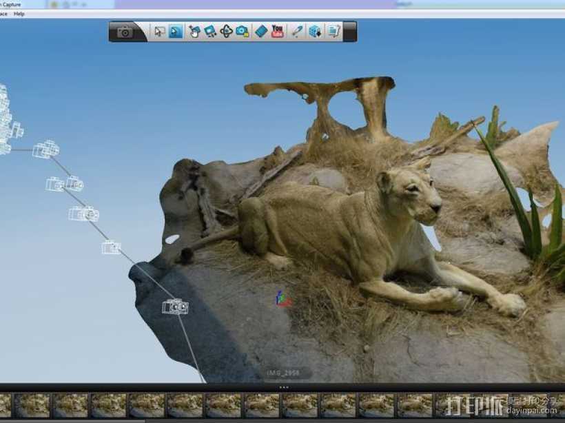 狮子 3D打印模型渲染图