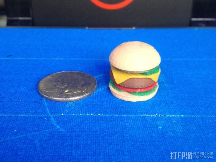 芝士汉堡 3D打印模型渲染图