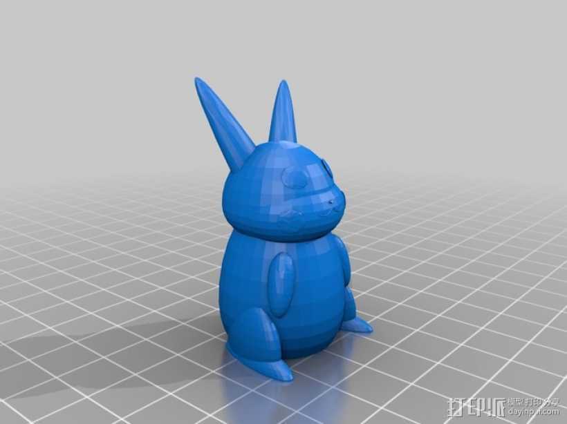皮卡丘 3D打印模型渲染图