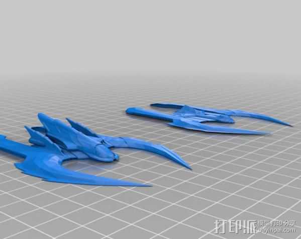 镰刀飞机 3D打印模型渲染图