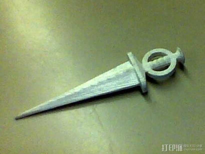 短匕首 3D打印模型渲染图