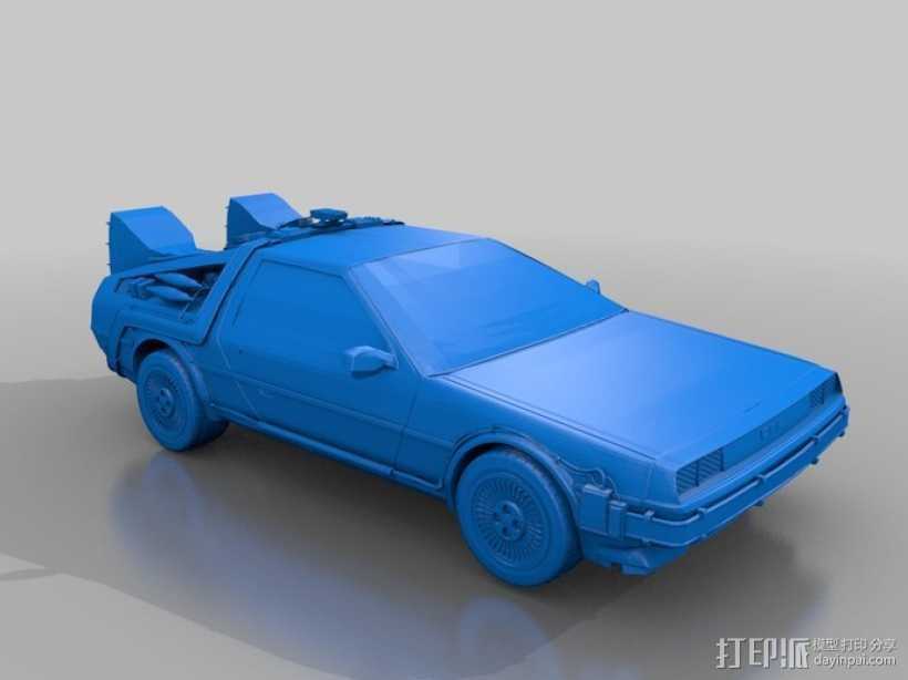 Delorean德劳瑞恩汽车 3D打印模型渲染图