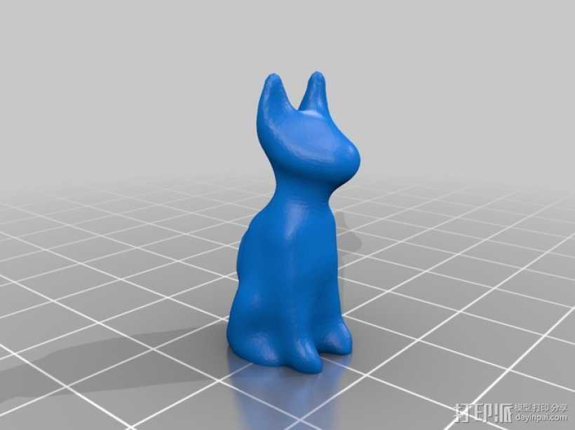 小猫 3D打印模型渲染图
