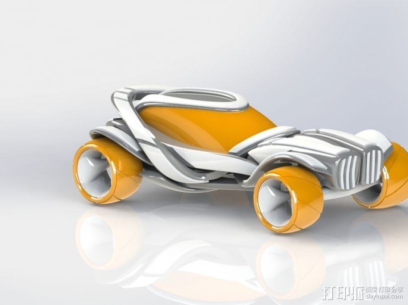 概念式超级跑车 3D打印模型渲染图