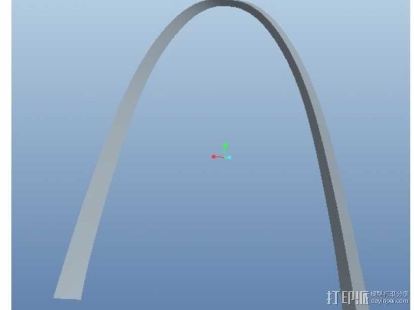 圣路易斯拱门 3D打印模型渲染图