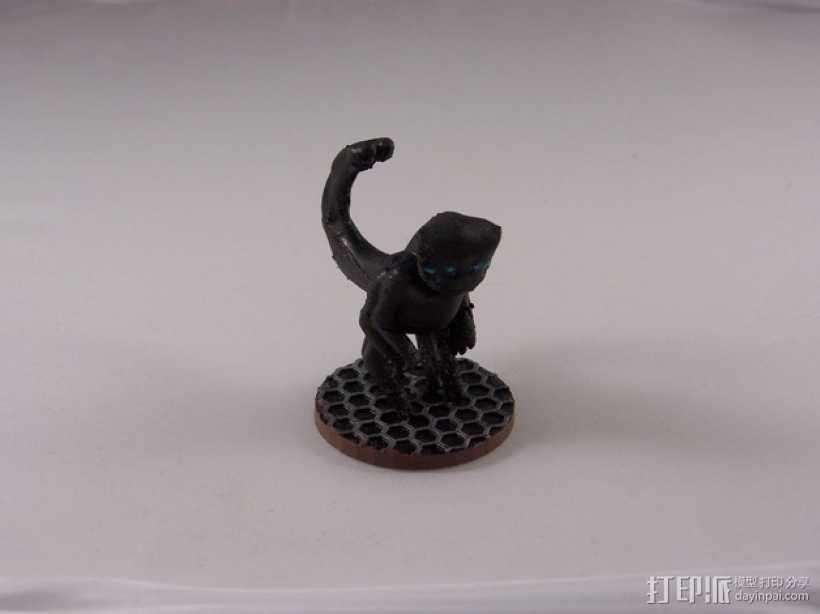 小黑猫战士 3D打印模型渲染图